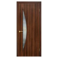 Двери межкомнатные ОМиС «Парус ПВХ» (полотно со стеклом с контурным рисунком)