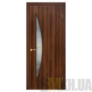 Двери межкомнатные ОМиС «Парус ПВХ» (полотно со стеклом с контурным рисунком)
