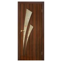 Двери межкомнатные ОМиС «Триумф ПВХ» (полотно со стеклом с контурным рисунком)