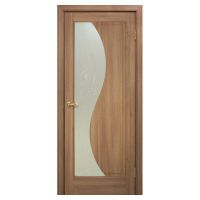 Двери межкомнатные ОМиС «Эльза ПВХ» (полотно со стеклом с контурным рисунком)