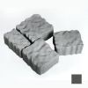 Тротуарная плитка сухопрессованная «Австрийский камень» черная 60 мм (кв.м)