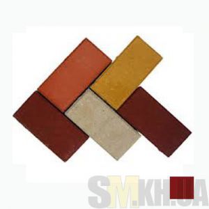 Тротуарная плитка сухопрессованная «Кирпич» коричневая 40 мм (кв.м)