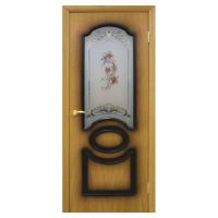 Двери межкомнатные ОМиС «Виктория» (полотно со стеклом с фотопечатью цветок)