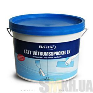 Шпаклевка финишная для влажных помещений Бостик Ватрумспакел ЛВ (Bostik Vatrumspackel LV) готовая (10 л)